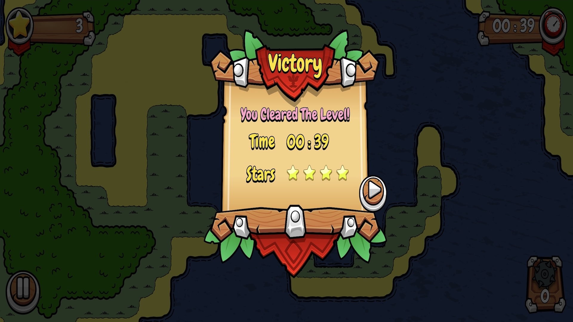 Mine Sweep: pause screenshot